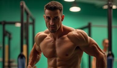 Coach sportif accompagnant un client en plein effort